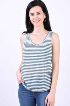 Maieu Dama Object Tessiub Blue Spruce Stripe White